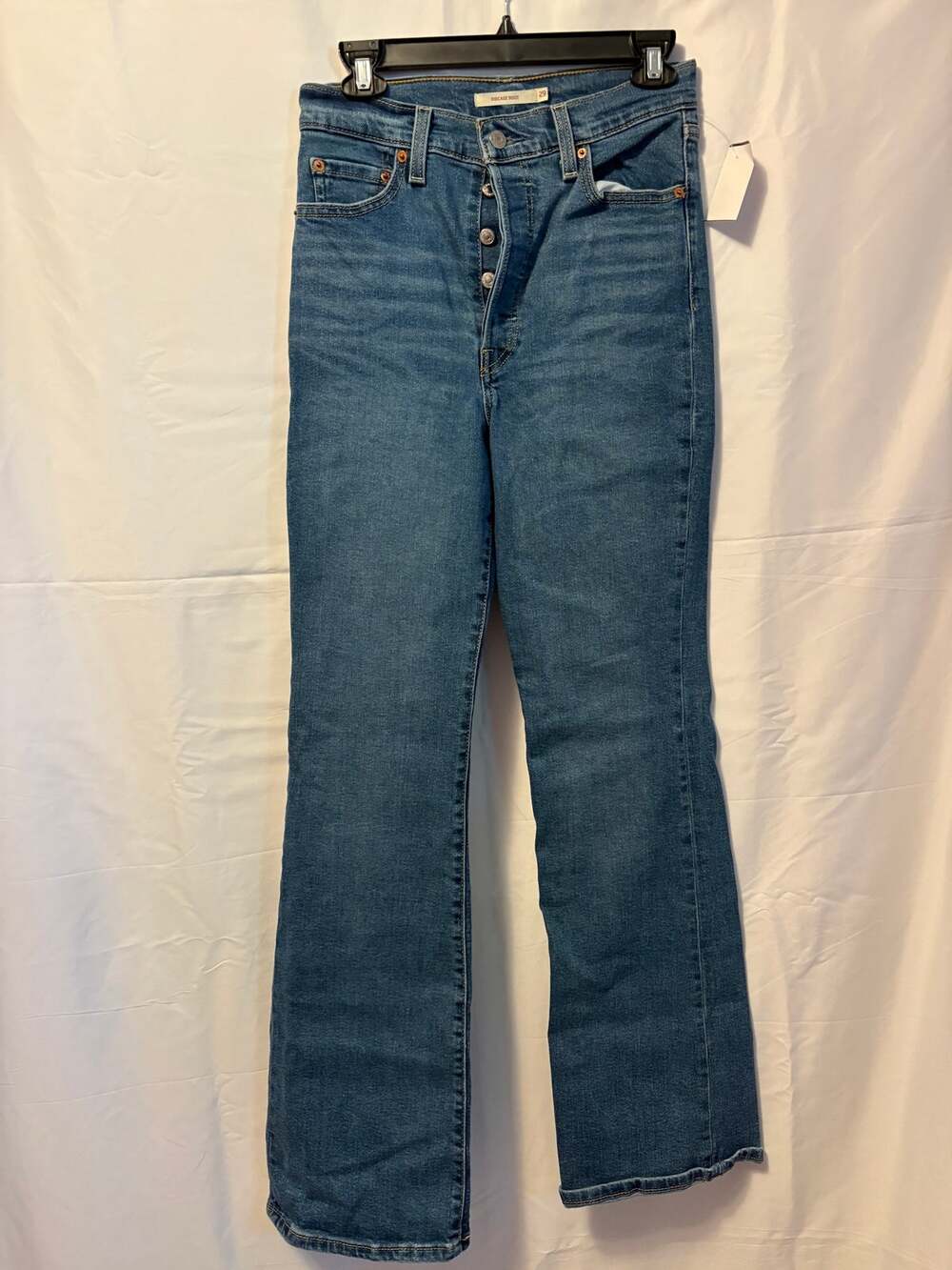 Levi's Ribcage Bootcut Jeans Blue Hight Waist Denim Women's size 29